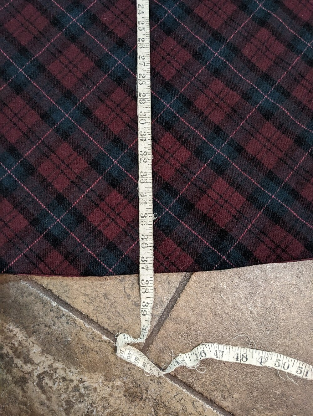 Vintage Eddie Bauer Tartan Plaid Wool Blend Maxi Skirt Chic Fall Classic Size 12 - Picture 10 of 15